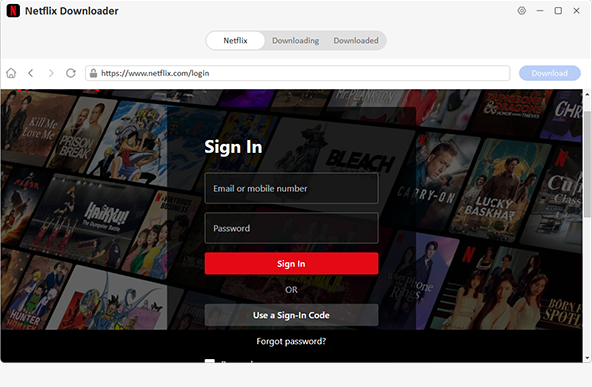 netflix downloader step1