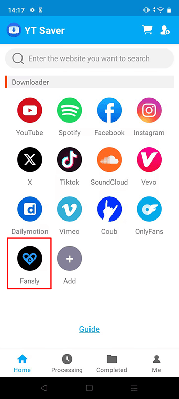 access fansly via ytsaver app