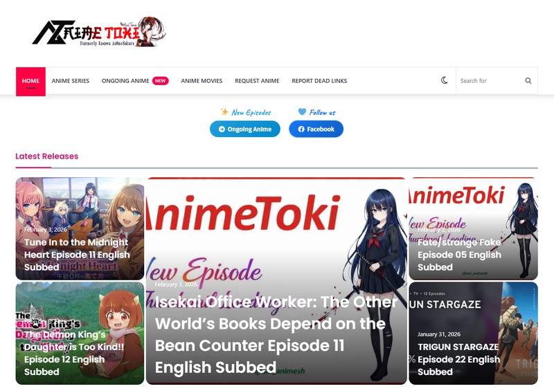 AnimeToki アニメ ダウンロード サイト