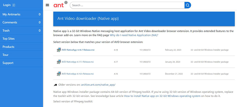 y2mate 代わり Ant Video Downloader