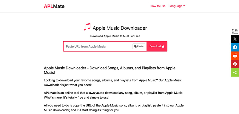APLMate apple music mp3 変換 サイト