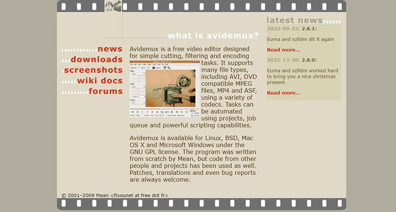 Avidemux 動画 変換 フリー ソフト