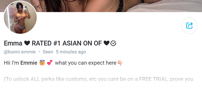 Popular Asian Onlyfans Creator Emma