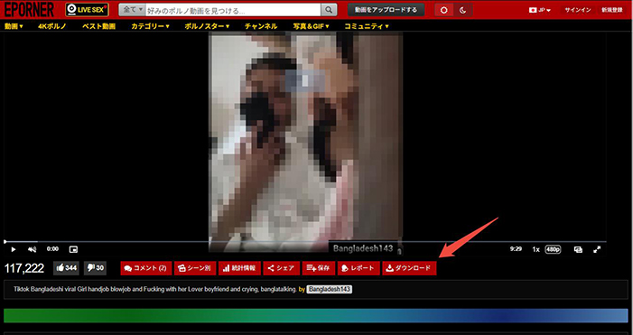 Eporner ダウンロードボタン