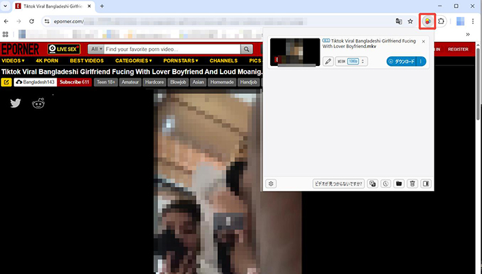 Video DownloaderHelper Epornerダウンロードオプション