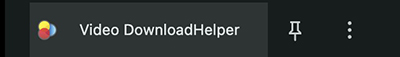 Video DownloadHelperをクリック