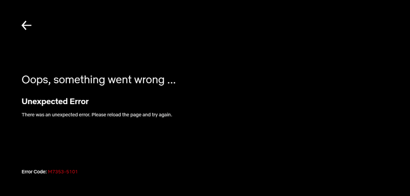 Common Netflix Error Code