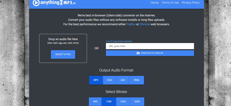 Convert Youtube to Ogg with Anything2mp3