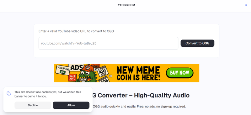Convert Youtube to Ogg with Ytogg