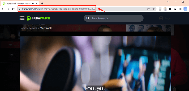 copy hurawatch video url