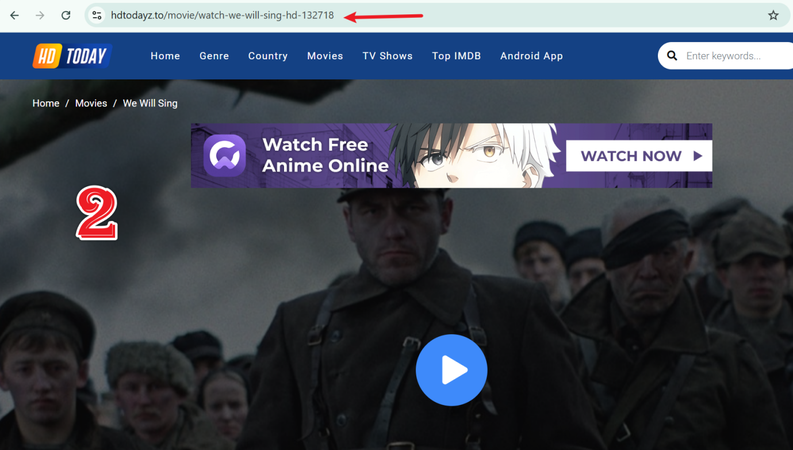 Copy Link of Hdtoday Movie