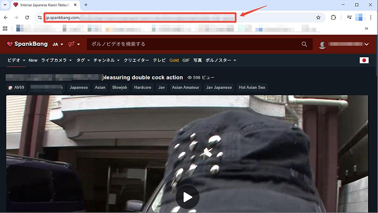 SpankBang動画のURLをコピー