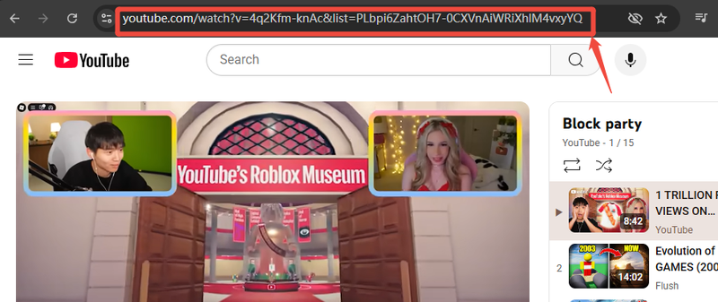 Copiar Link de Playlist de YouTube