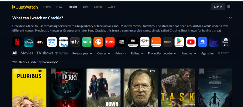 Braflix Alternative Crackle