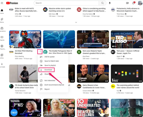 Scaricare diretta YouTube con YouTube Premium