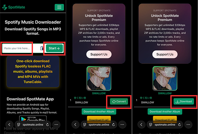 SpotMate spotify ダウンロード mp3