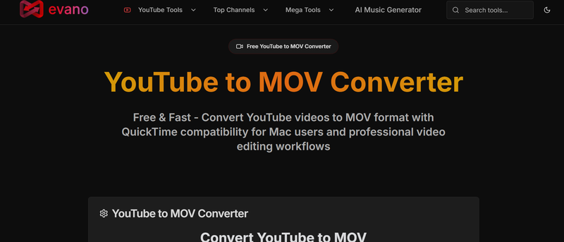 Evano Youtube to Mov