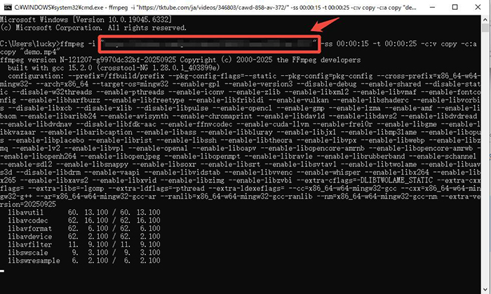 FFmpeg TKTube ダウンロード