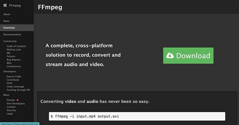 FFmpeg 動画 変換 フリー ソフト