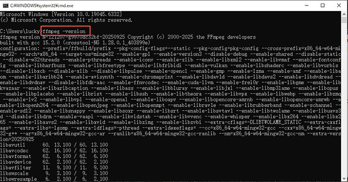 FFmpeg インストール