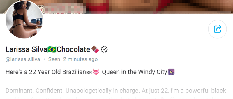 Hottest Latina Onlyfans Larissa Silva Chocolate