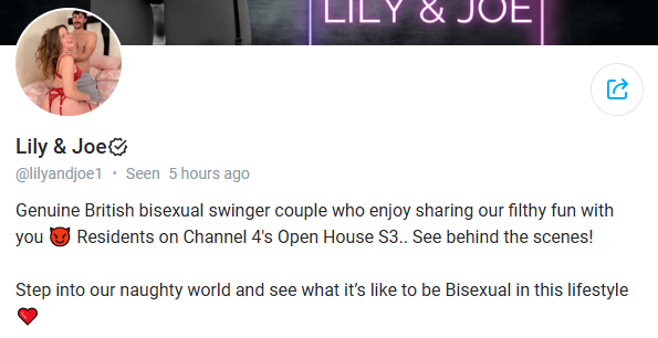 Bisexual Swinger Onlyfans Couple Lily and Joe