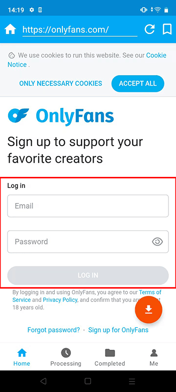 login onlyfans via ytsaver app