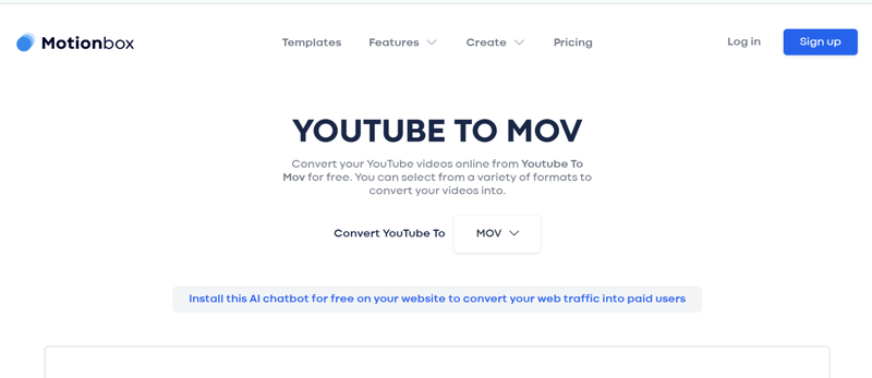 Motionbox Youtube to Mov