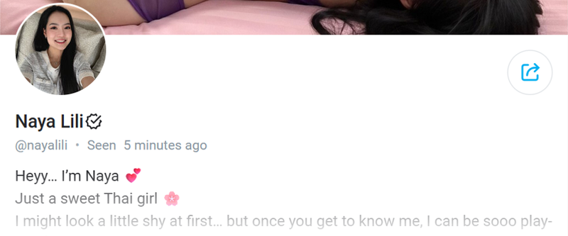 Sweet Thai Onlyfans Model Naya Lili