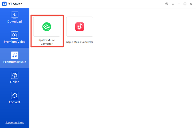 Abrir YT Saver Spotify Music Converter