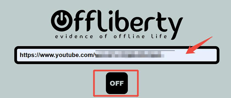 Offliberty URLを貼り付け