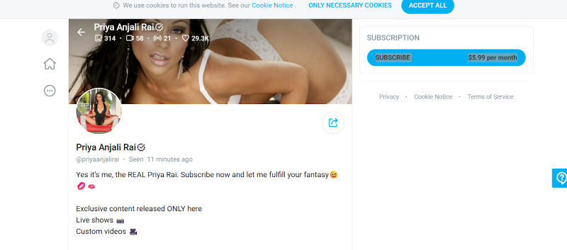 indian onlyfans model priya rai