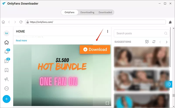 selecting and downloading a video