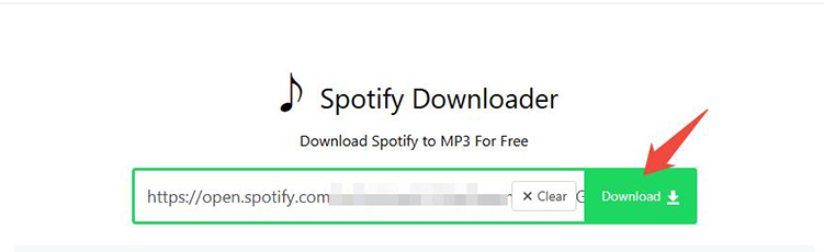 Spotifyの曲のリンクを入力