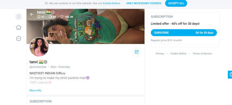 indian onlyfans model tanvi