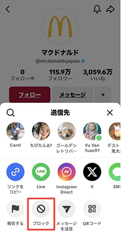 tiktok ブロック