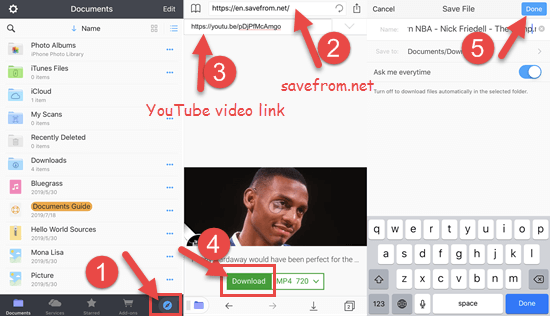 Usar la app Atajos en iPhone para descargar videos de YouTube