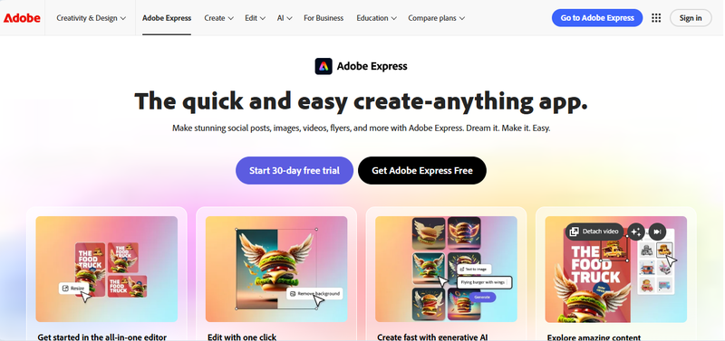 Creador de GIF desde YouTube Adobe Express