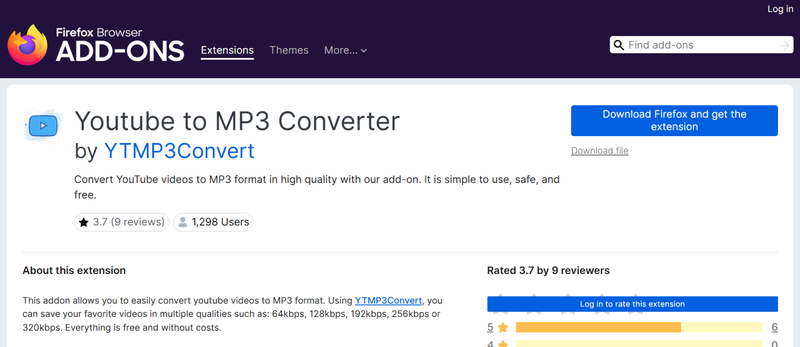 Youtube to Mp3 Converter Extension