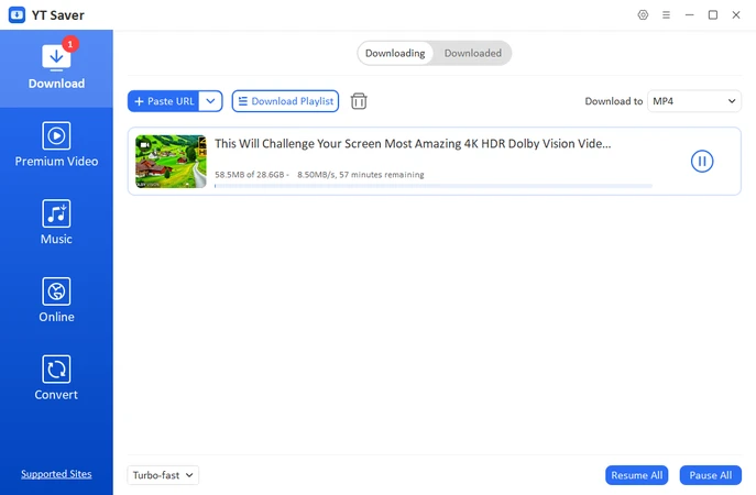 Downloading Youtube 4k Video with Yt Saver
