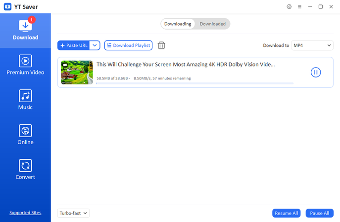 Yt Saver Downloading Video from Youtube 4k