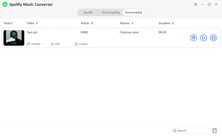 Ytsaver revisando la música de Spotify descargada