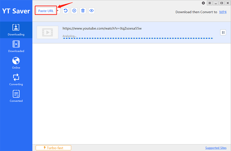 paste youtube video url